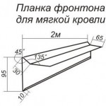 Планка фронтона для мягкой кровли