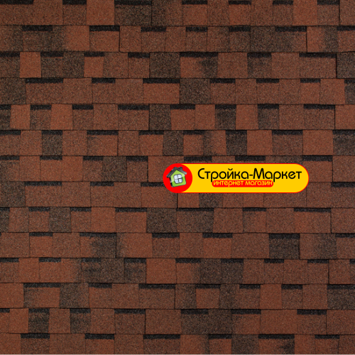 Битумная черепица Tegola Top Shingle (Премьер) — красно-коричневая