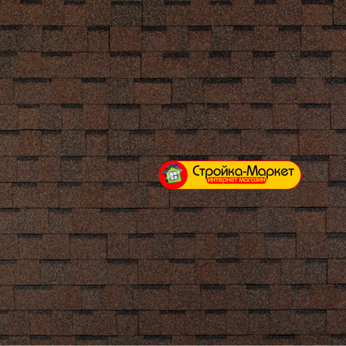 Битумная черепица Tegola Top Shingle (Премьер) — темно-коричневая