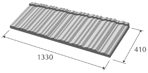 Композитная черепица Metrotile MetroShake. Схема.