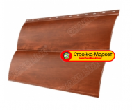 Металлический сайдинг GRAND LINE Блок-хаус 0.5 Print Twincolor Cherry Wood