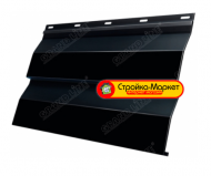 Металлический сайдинг GRAND LINE Корабельная Доска 0.5 Velur20 RAL 9005